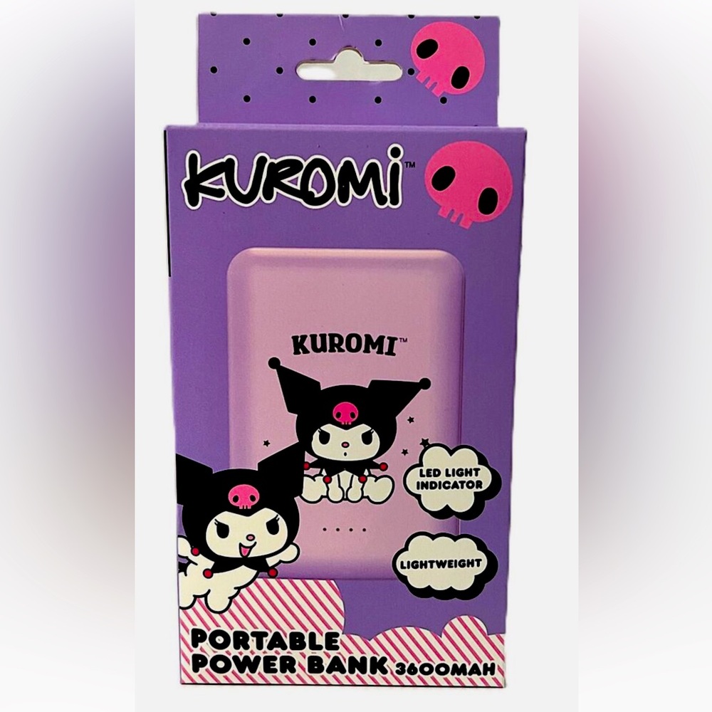 Kuromi power bank purple NWT